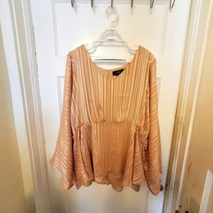 Elegant Gold Midnight Velvet Blouse